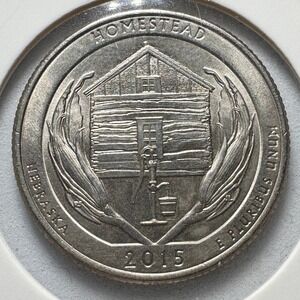 2015 D Nebraska American the Beautiful ATB Quarter Homestead Coin AU